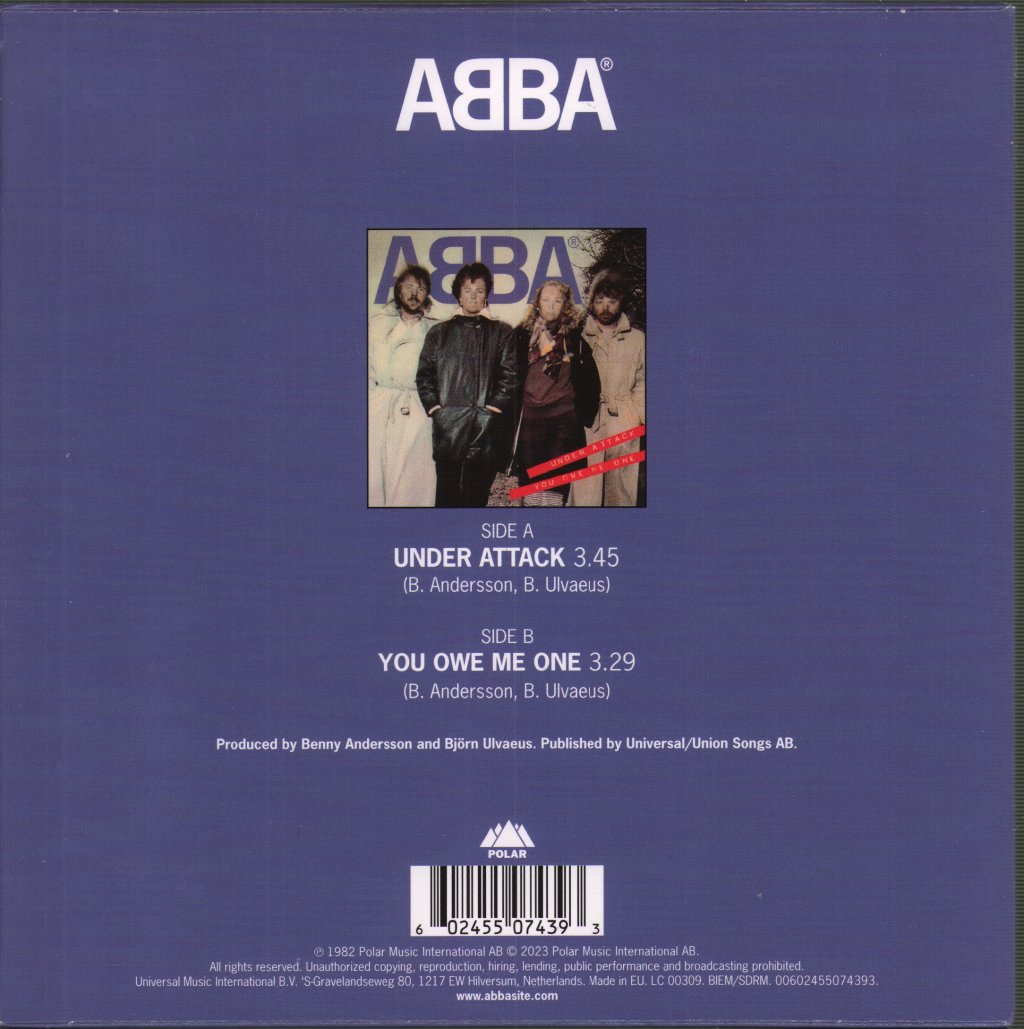 ABBA - Under Attack - 7 Inch