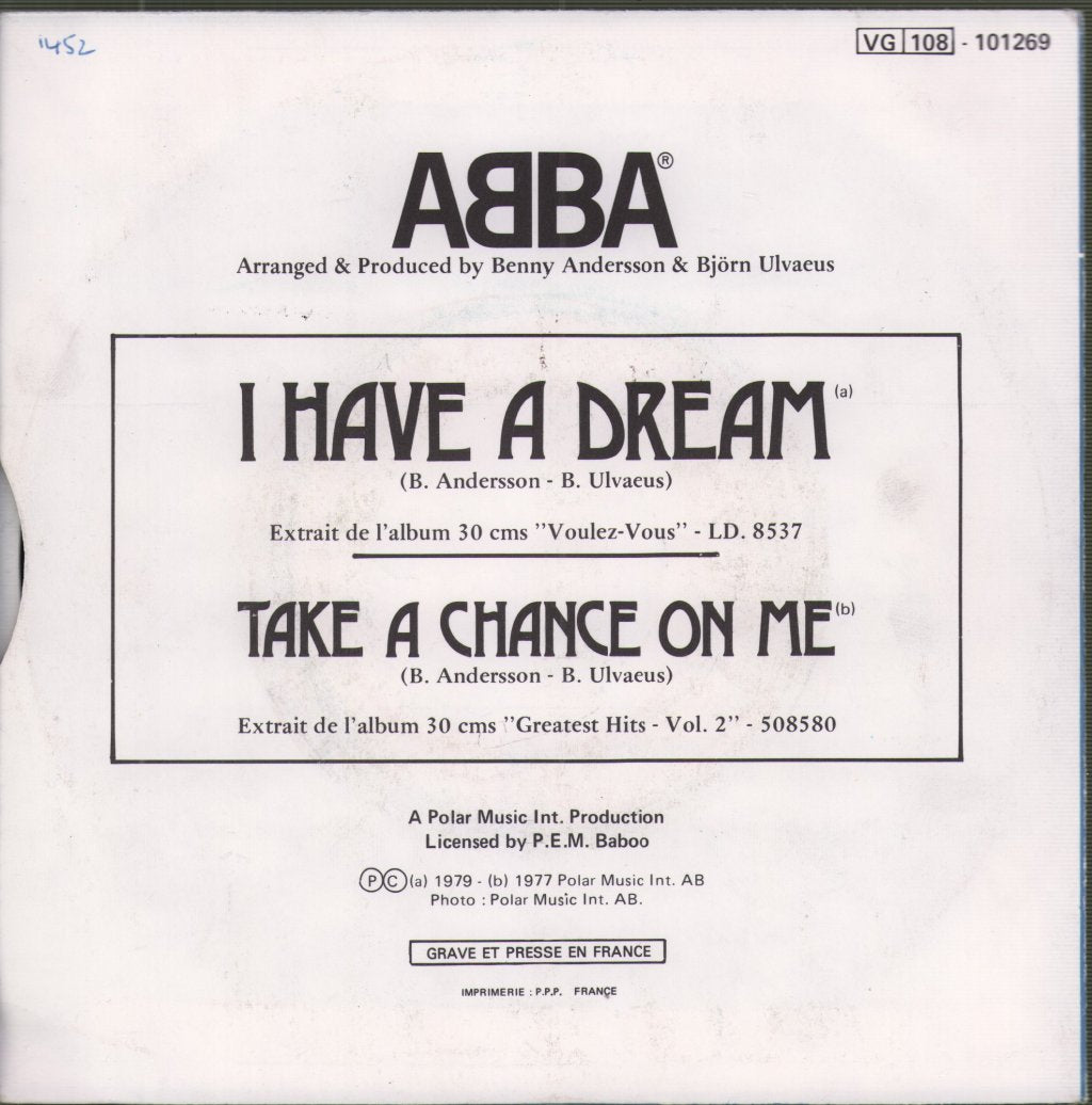 ABBA - I Have A Dream - 7 Inch