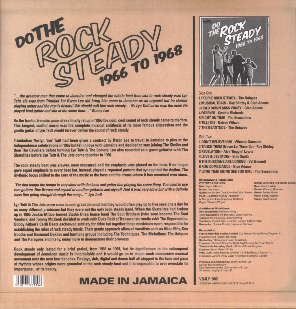 Various Artists - Do The Rock Steady 1966 To 1968 - Lp