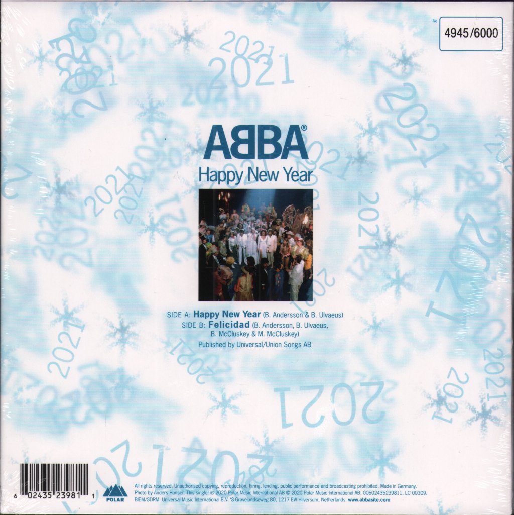 ABBA - Happy New Year - 7 Inch