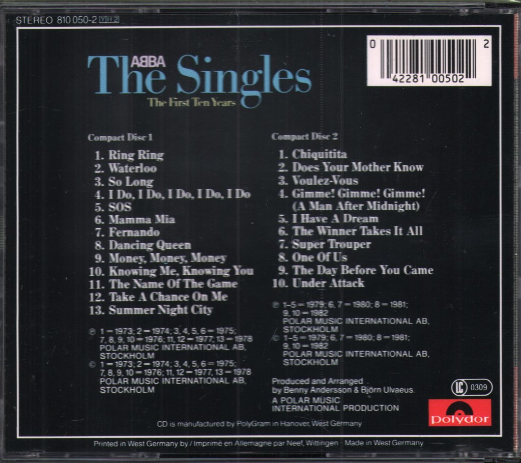 ABBA - Singles (The First Ten Years) - Double Cd