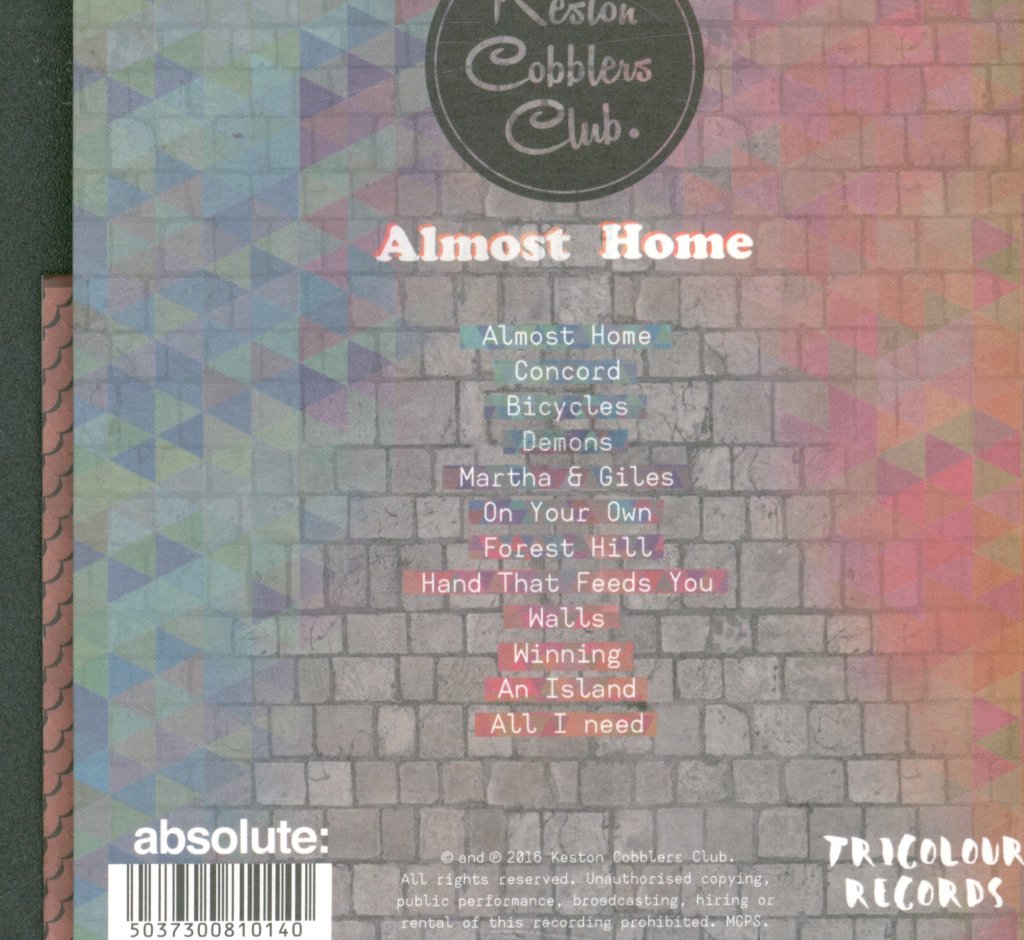 Keston Cobblers' Club - Almost Home - Cd