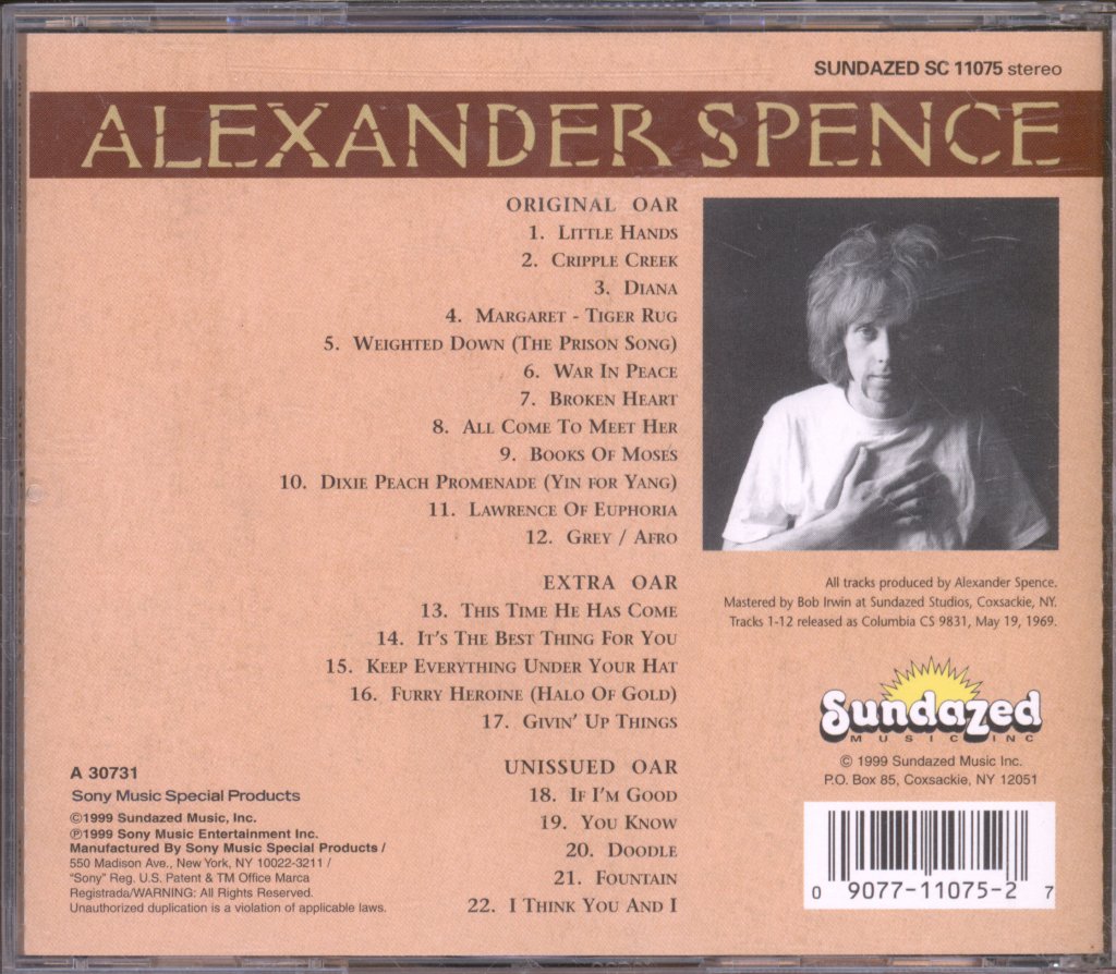 Alexander Spence - Oar - Cd