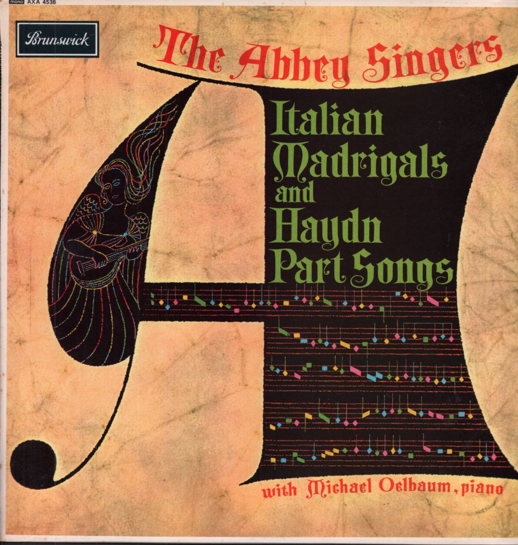 abbey singers with michael oelbaum - Italian Madrigals And Haydn Part Songs - Lp