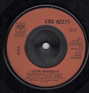 Alex - I Love Warsaw - 7 Inch