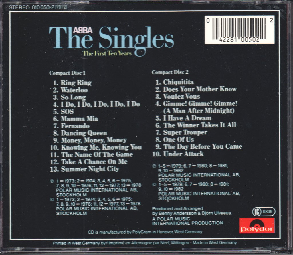 ABBA - Singles (The First Ten Years) - Double Cd