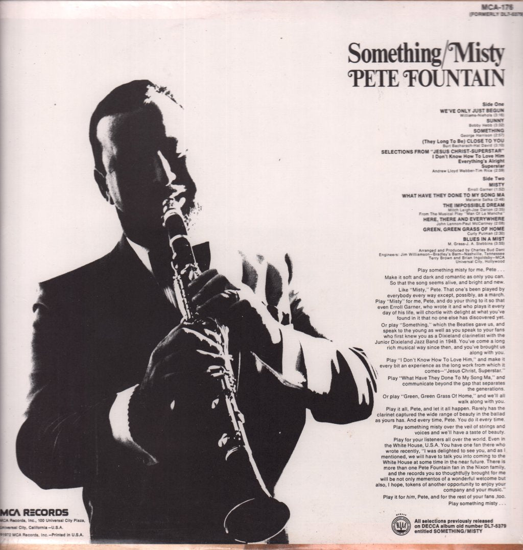 Pete Fountain - Something Misty - Lp