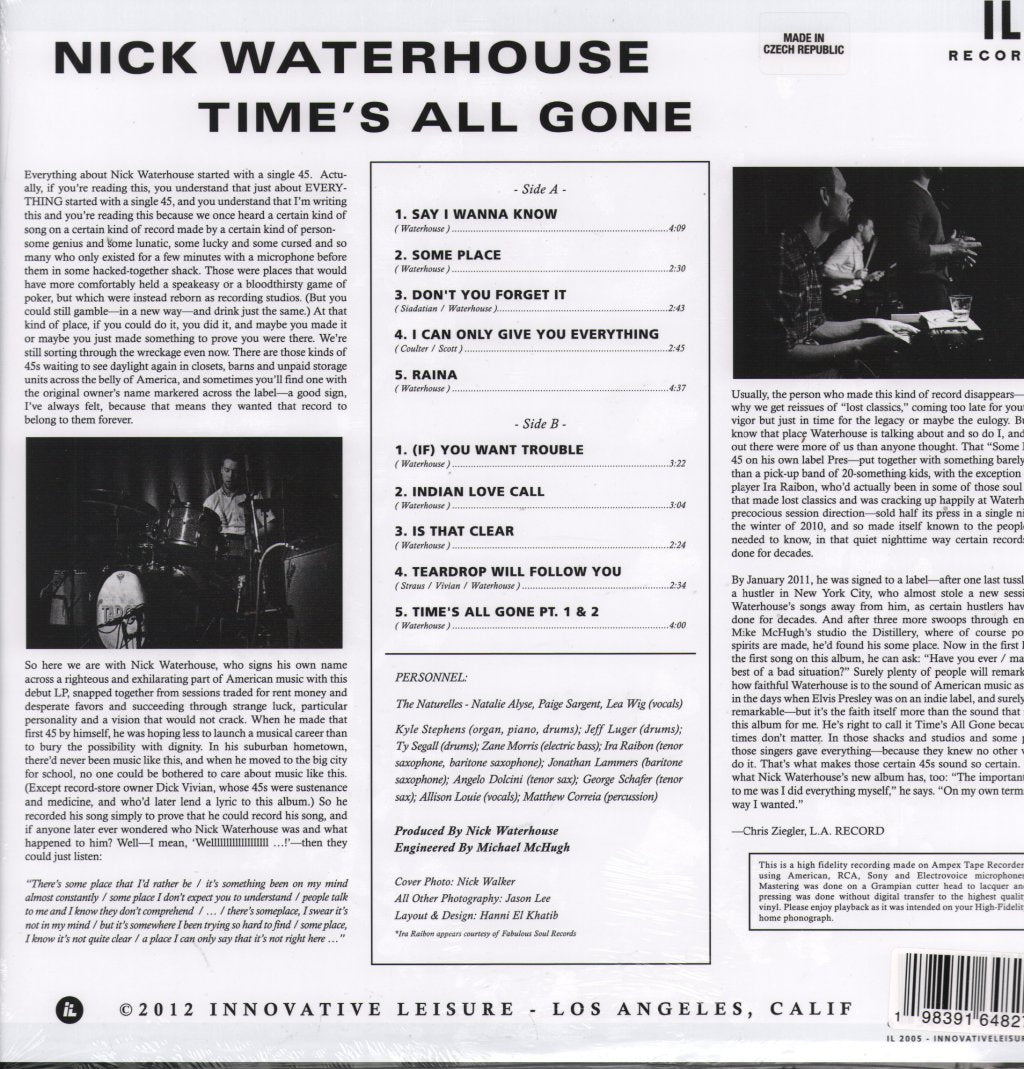 Nick Waterhouse - Time's All Gone - Lp