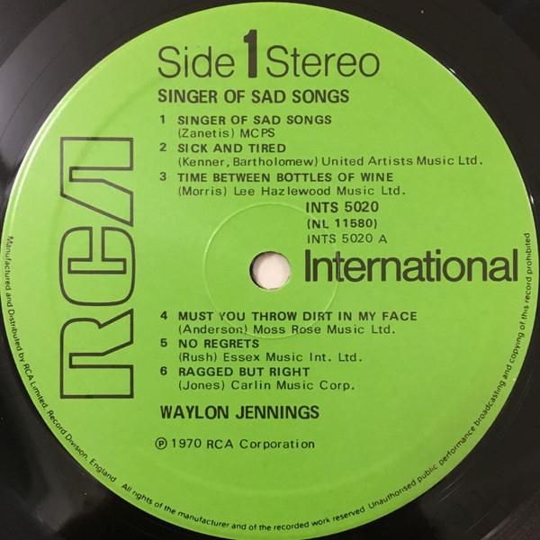 Waylon Jennings - Singer Of Sad Songs - Lp