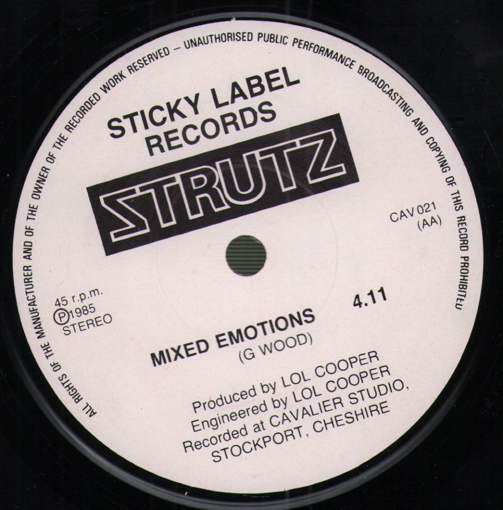 Strutz - Come Back / Mixed Emotions - 7 Inch