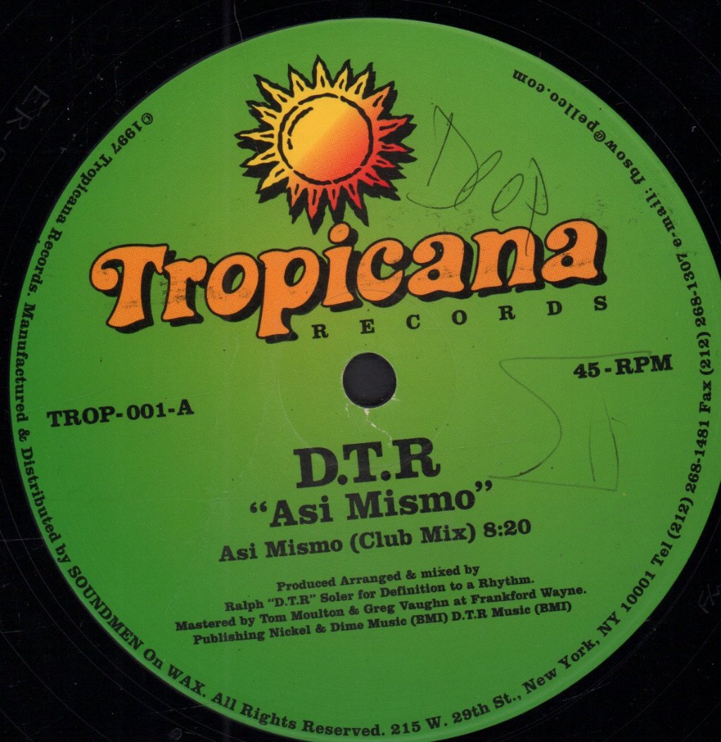 D.T.R. - Asi Mismo - 12 Inch