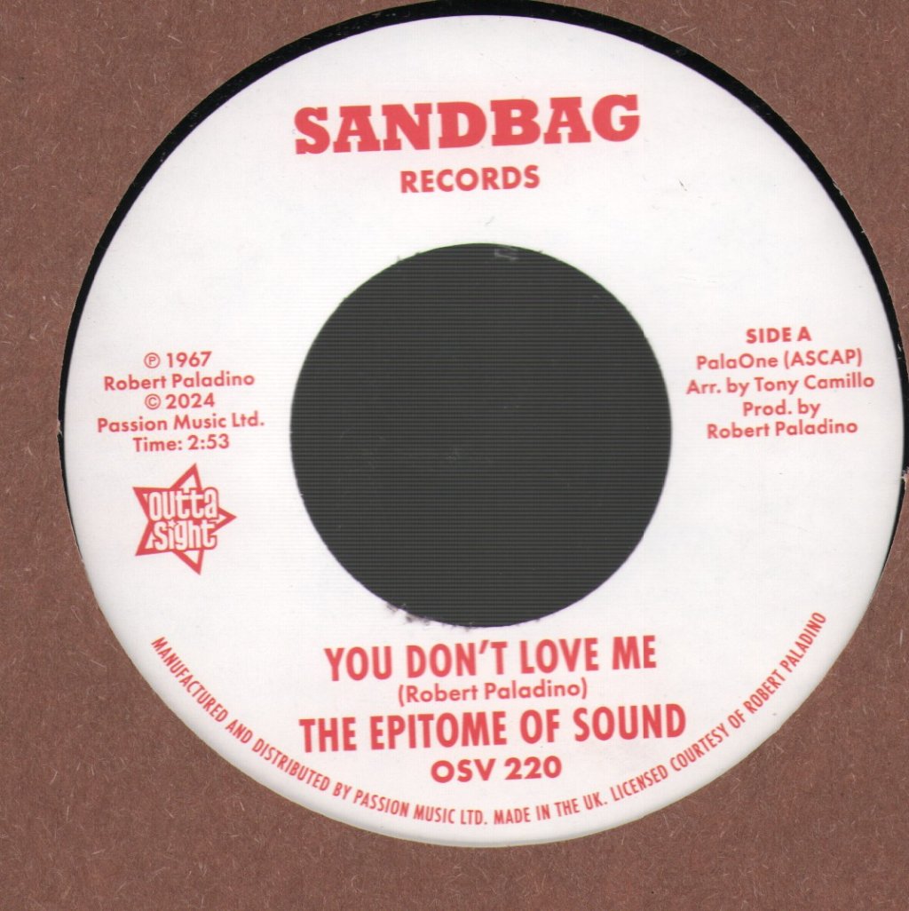 Epitome Of Sound - You Don't Love Me - 7 Inch