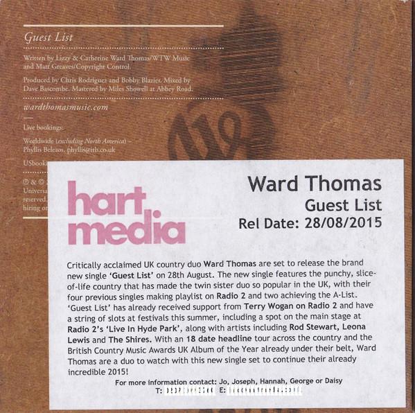 Ward Thomas - Guest List - Cdr