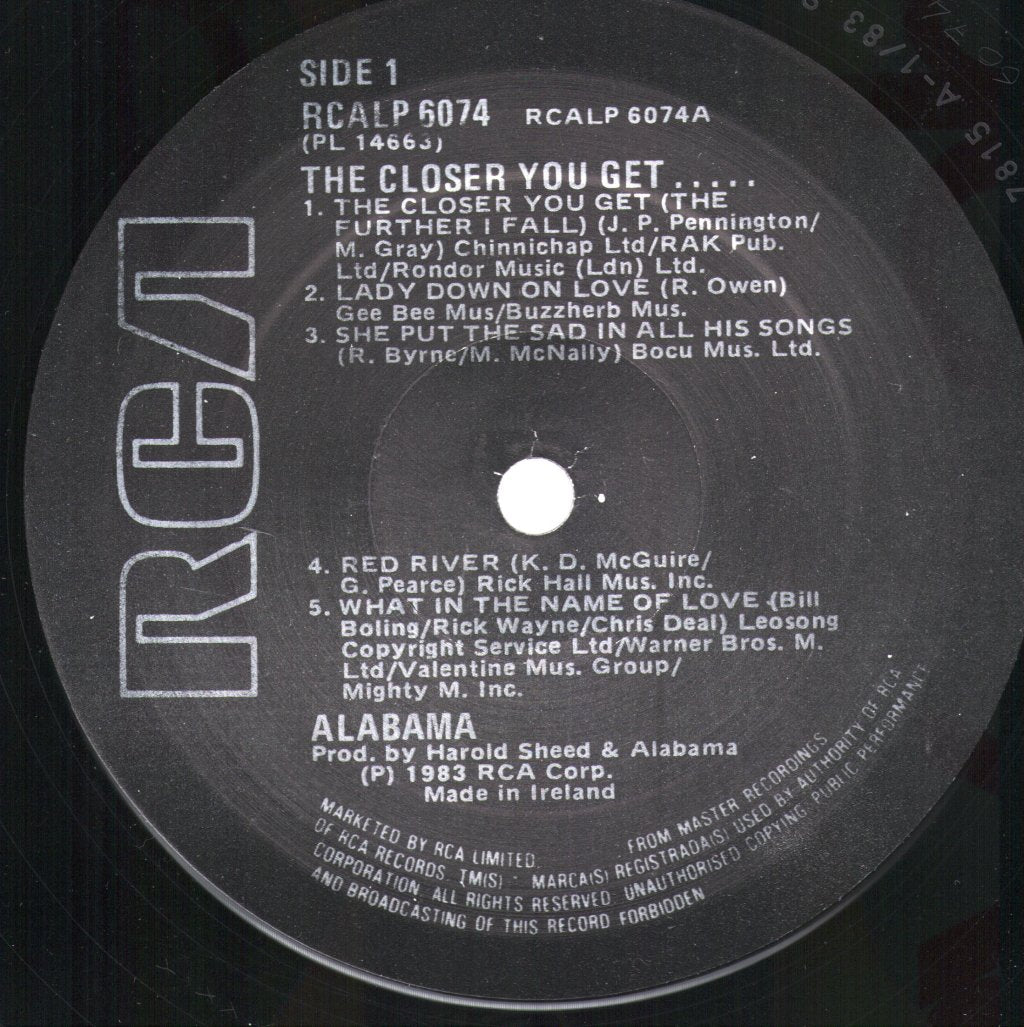 Alabama - Closer You Get... - Lp