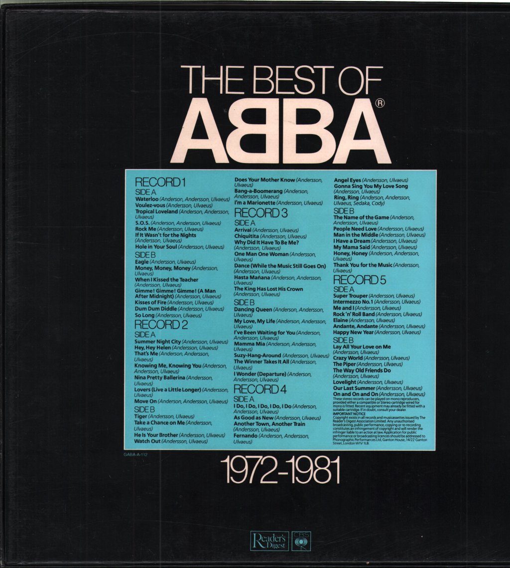 ABBA - Best Of - Lp Box Set