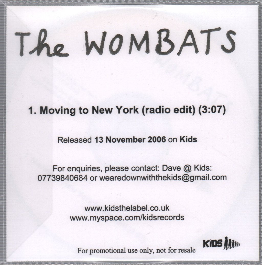 Wombats (Indie Group) - Moving To New York - Cdr