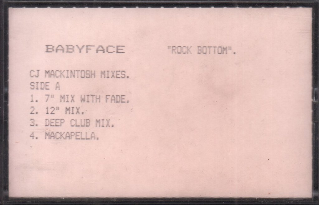 Babyface - Rock Bottom - Cassette