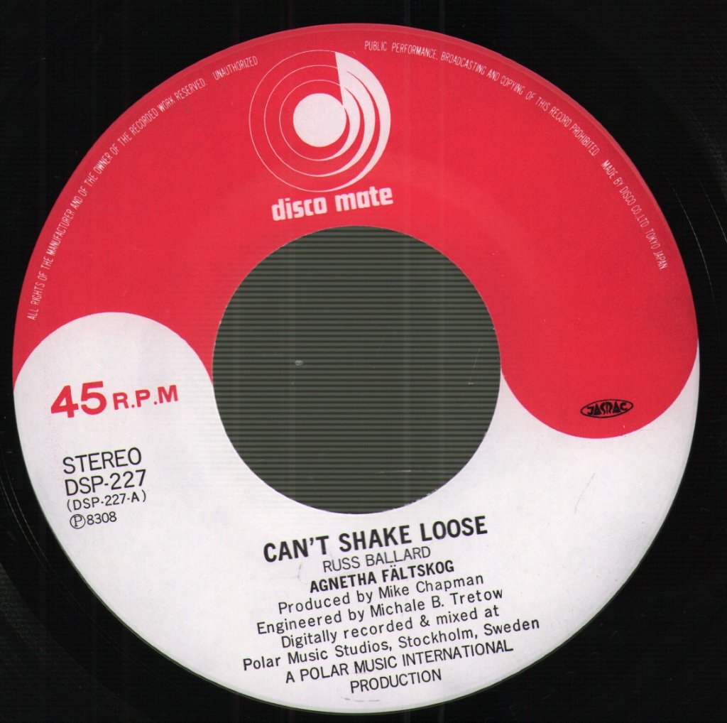 Agnetha Fältskog - Can't Shake Loose - 7 Inch