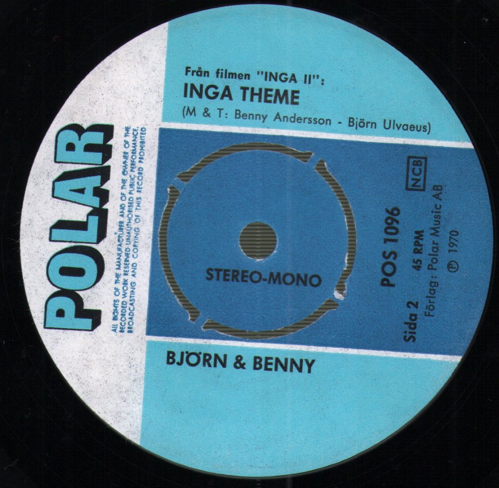 Björn Ulvaeus & Benny Andersson - She's My Kind Of Girl / Inga Theme - 7 Inch