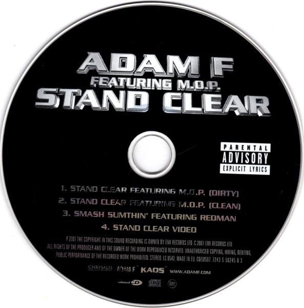 Adam F Featuring M.O.P. - Stand Clear - Cd