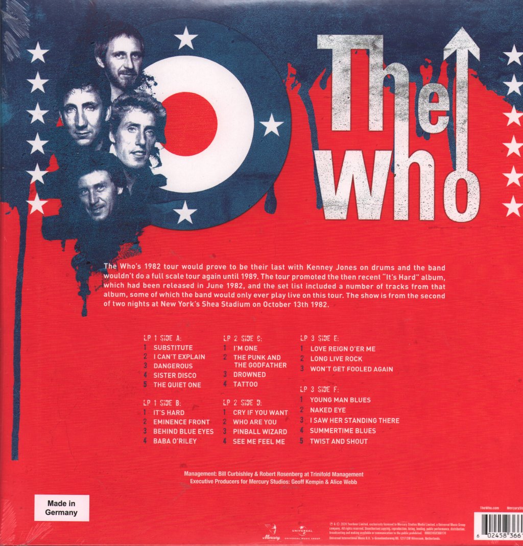 Who - Live At Shea Stadium 1982 - Triple Lp