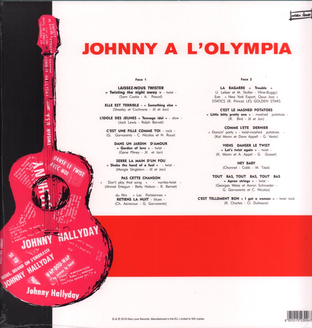 Johnny Hallyday - a l'Olympia - Lp