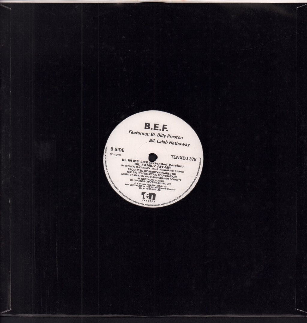 b.e.f. featuring green gartside - I Don't Know Why I Love You - 12 Inch