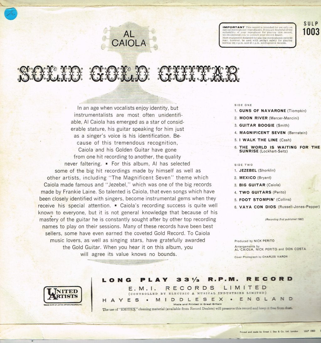 Al Caiola - Solid Gold Guitar - Lp