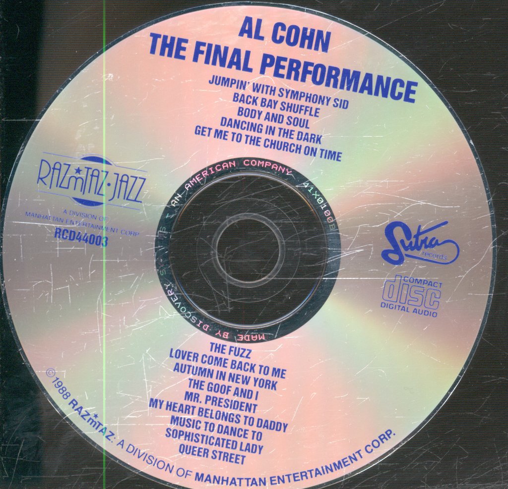 Al Cohn With The Al Porcino Big Band - Final Performance Volume One - Cd