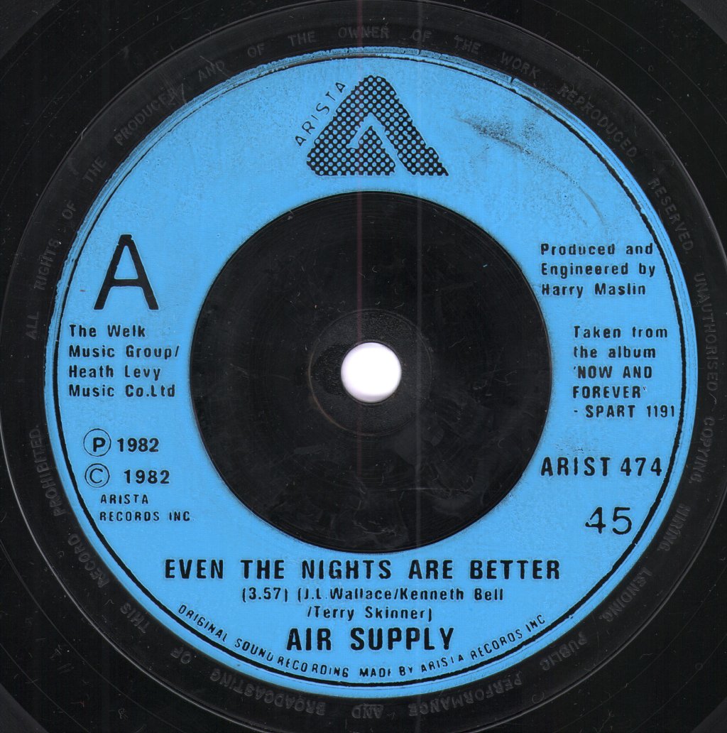 Air Supply - Even The Nights Are Better - 7 Inch