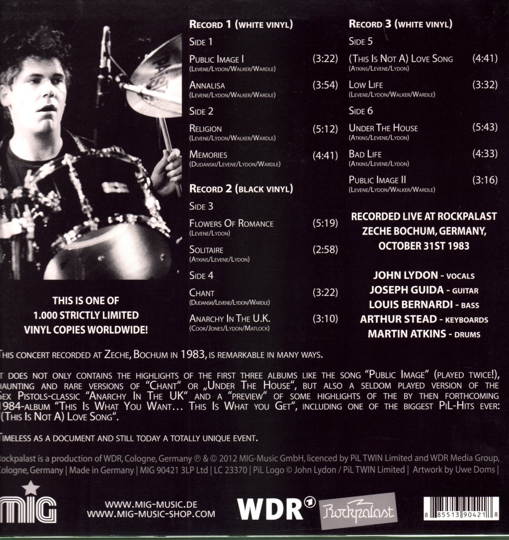 Public Image Limited - Live At Rockpalast 1983 - Double Lp