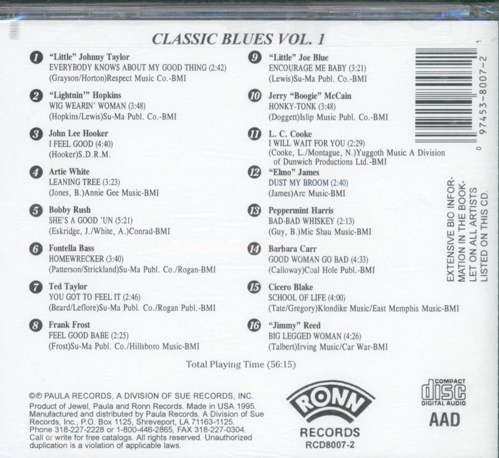 Various Artists - Classic Blues, Vol. 1 - Cd