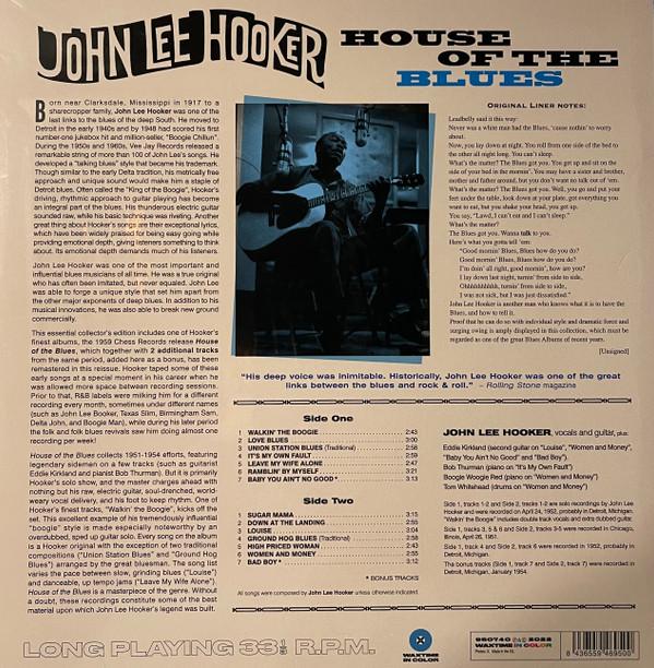 John Lee Hooker - House Of The Blues - Lp