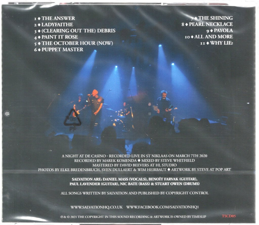 Salvation (Goth Group) - We Gave You Diamonds... Live at De Casino! - Cd