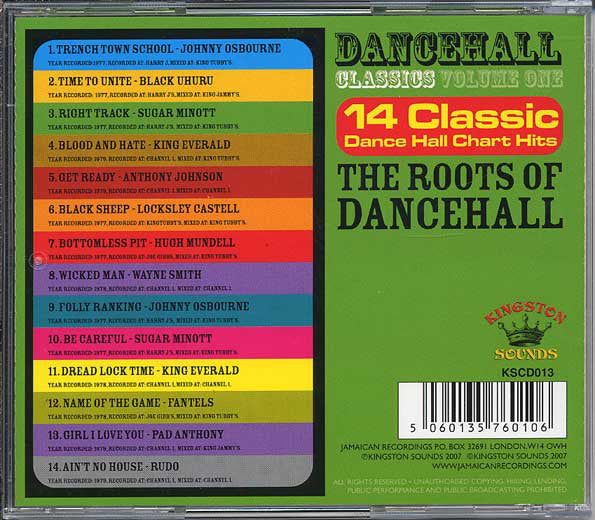 Various Artists - Dancehall Classics Volume 1:The Roots Of Dancehall - Cd