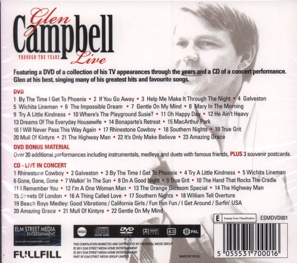 Glen Campbell - Through The Years Live - Cd/Dvd