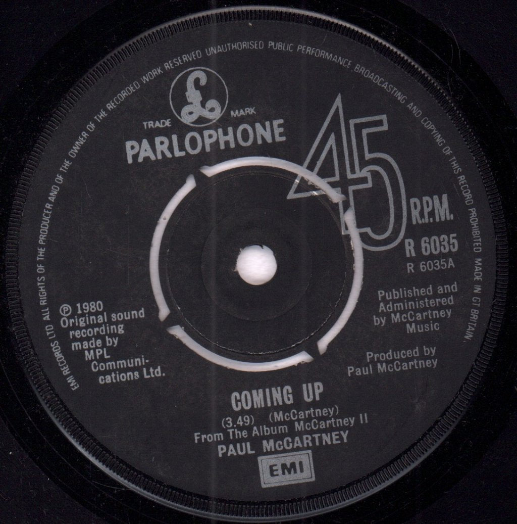 Paul McCartney - Coming Up - 7 Inch