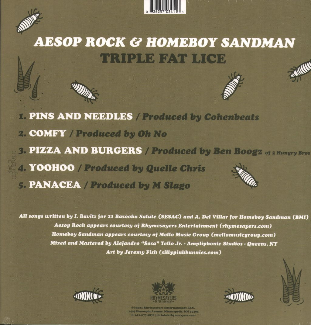 Aesop Rock and Homeboy Sandman - Triple Fat Lice - Lp