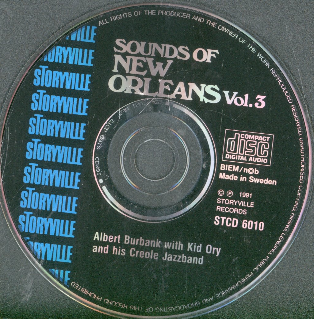 Albert Burbank With Kid Ory And His Creole Jazzband - Sounds Of New Orleans Vol. 3 - Cd