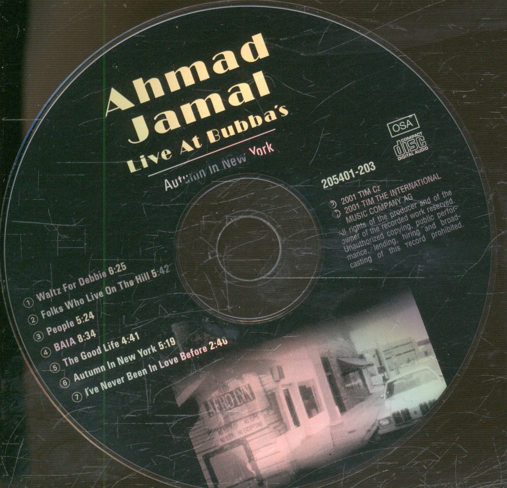 Ahmad Jamal - Live At Bubba's - Autumn In New York - Cd