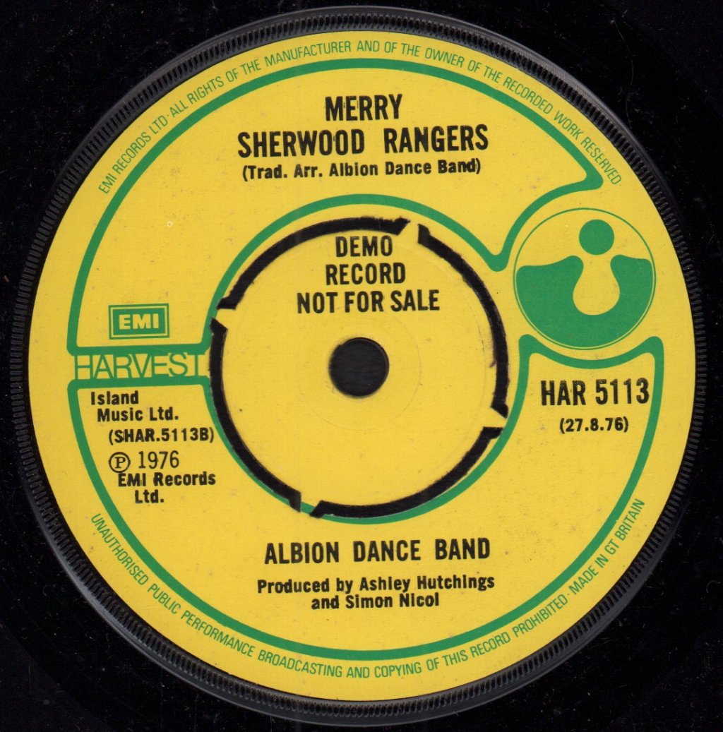 Albion Dance Band - Hopping Down In Kent - 7 Inch