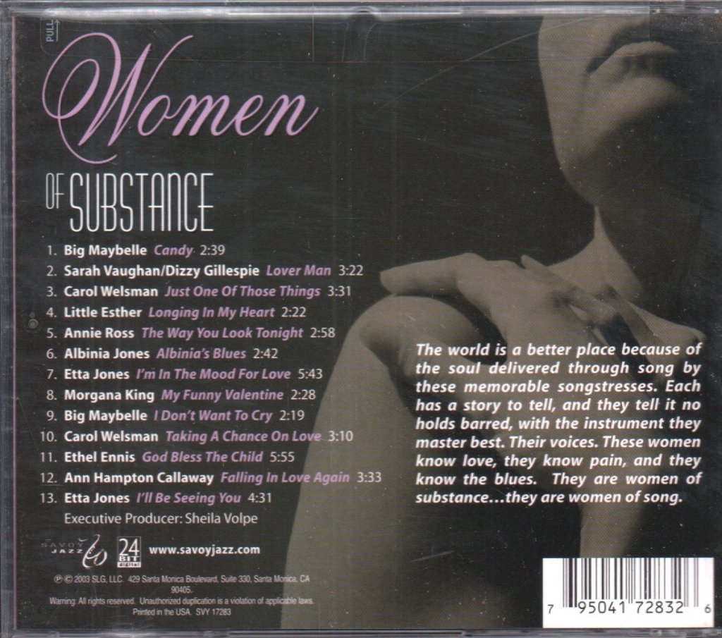 Various Artists - Women Of Substance - Cd