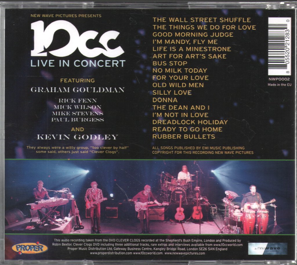 10cc - Clever Clogs - Live In Concert - Cd