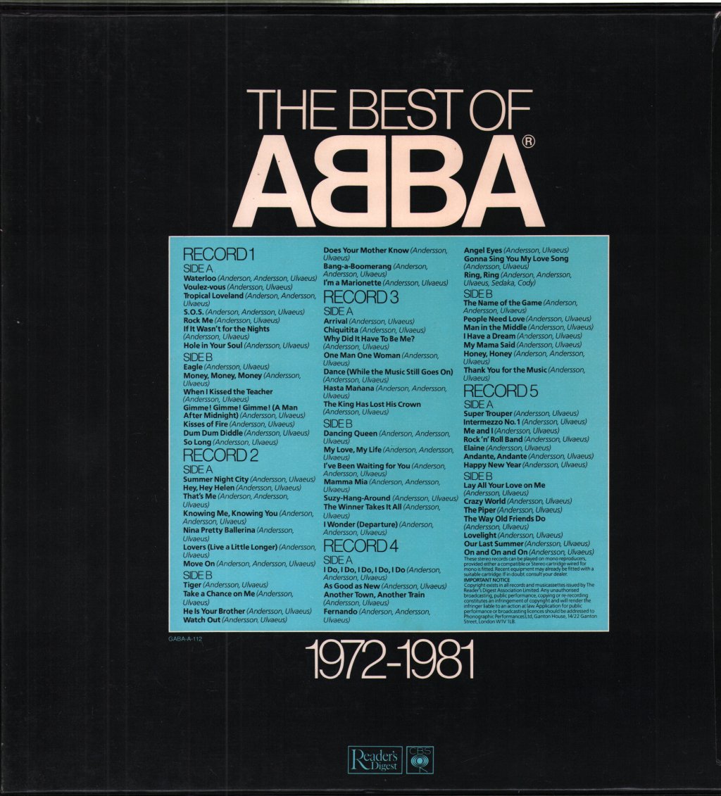 ABBA - Best Of - Lp Box Set