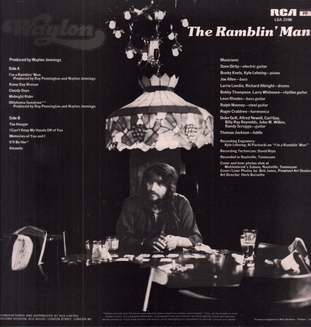 Waylon Jennings - Waylon The Ramblin' Man - Lp