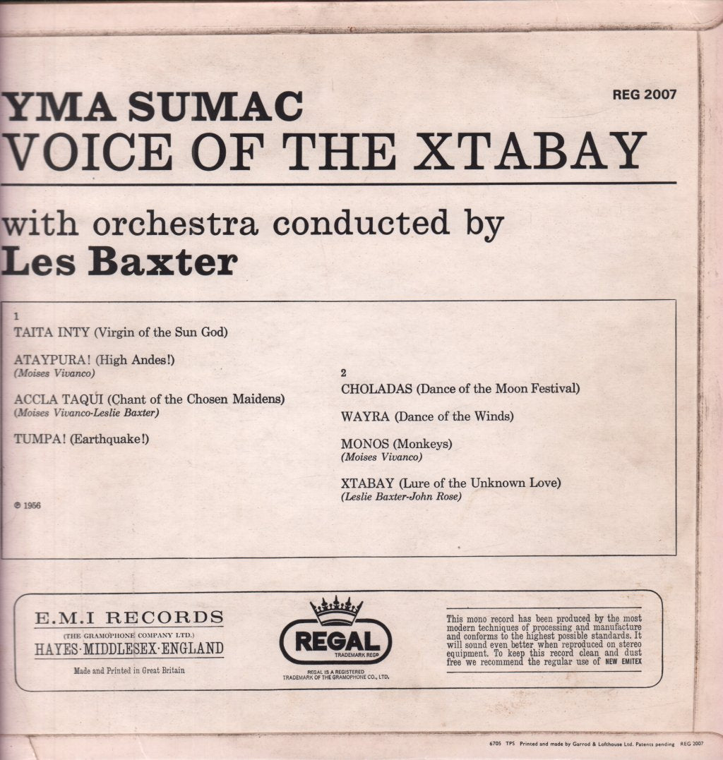 Yma Sumac - Voice Of The Xtabay - Lp