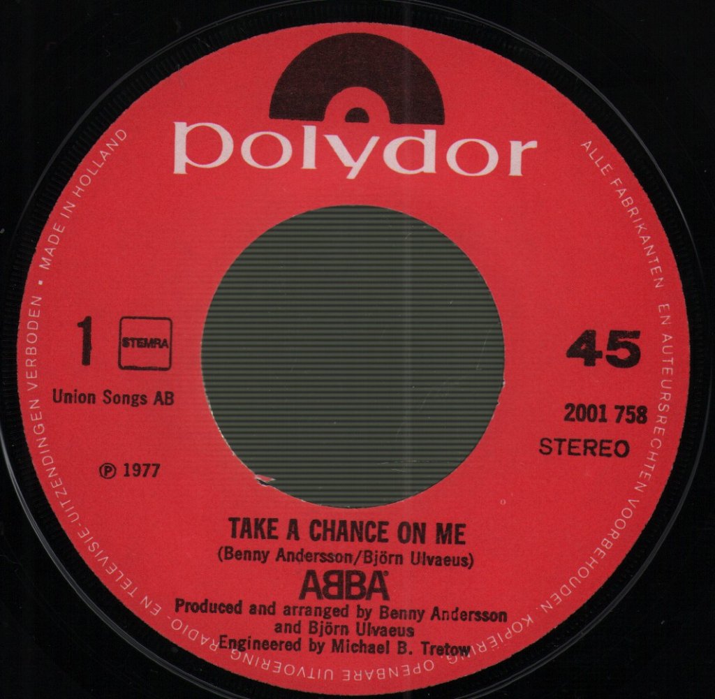 ABBA - Take A Chance On Me / I'm A Marionette - 7 Inch