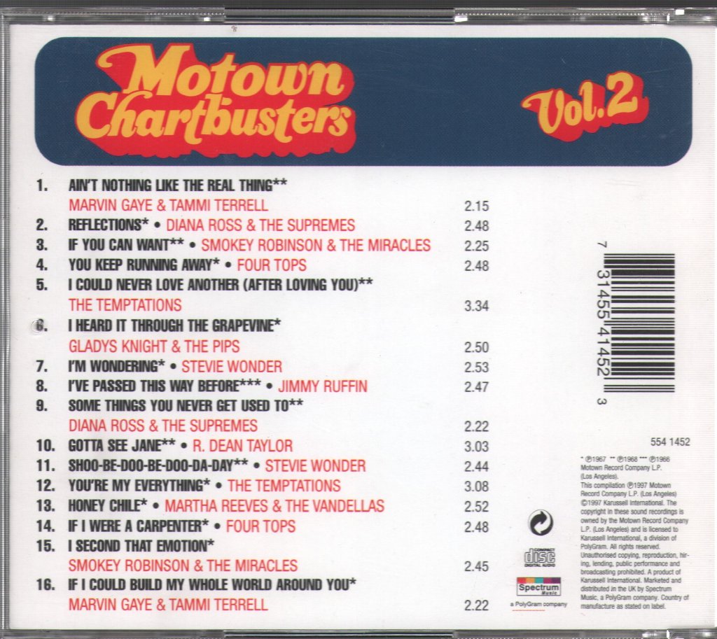 Various Artists - Motown Chartbusters Vol.2 - Cd