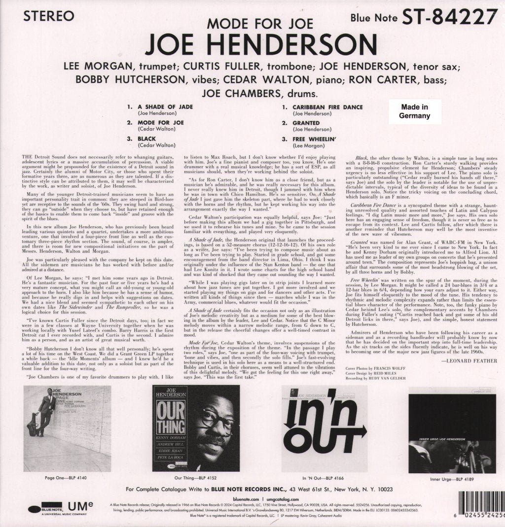 Joe Henderson - Mode For Joe - Lp