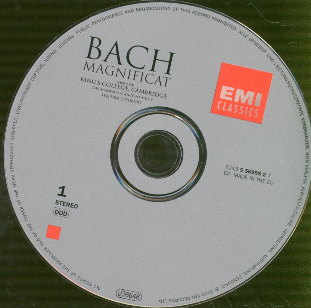 Academy Of Ancient Music, Stephen Cleobury - Bach - Magnificat - Double Cd